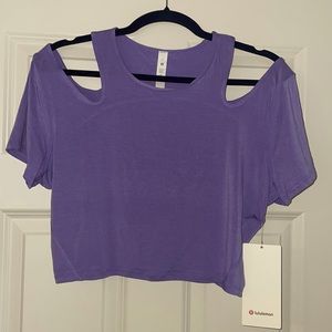 NWT Lululemon shoulder cut out yoga t shirt